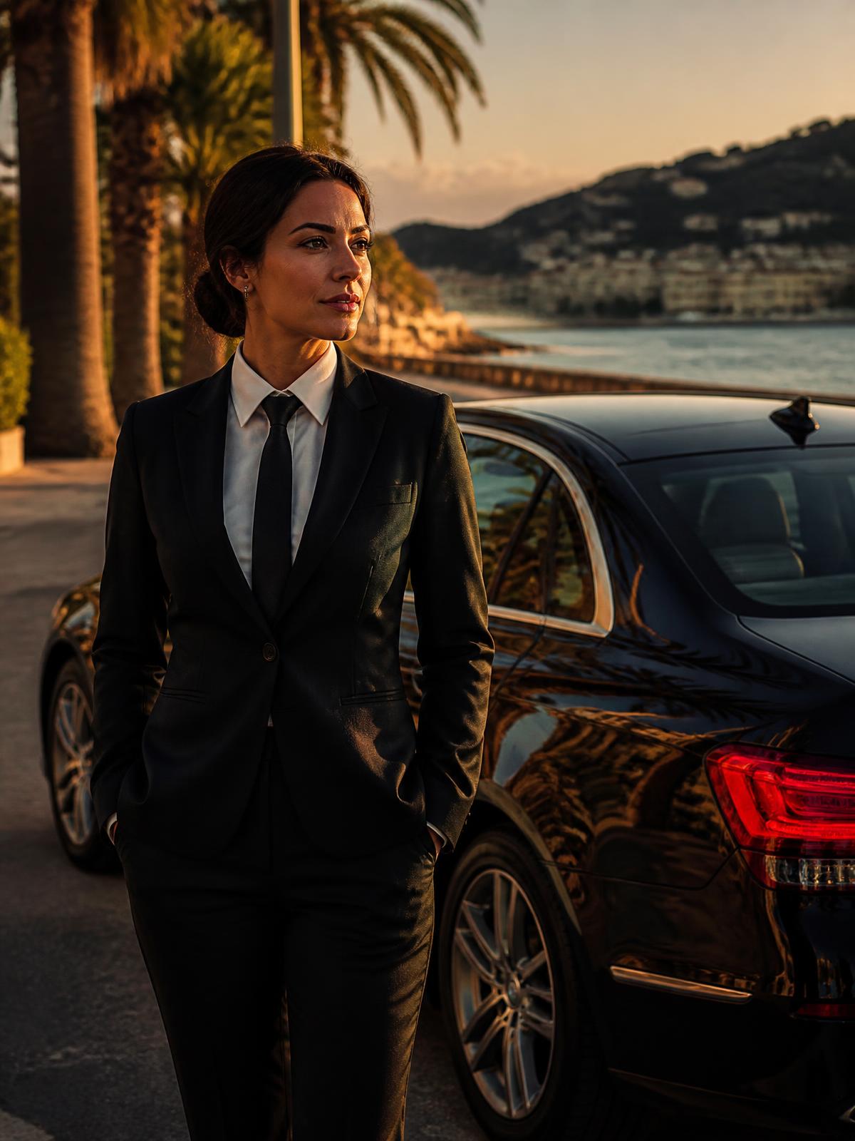 Chauffeure privée certifiée, service Ladies transferts aéroport en France