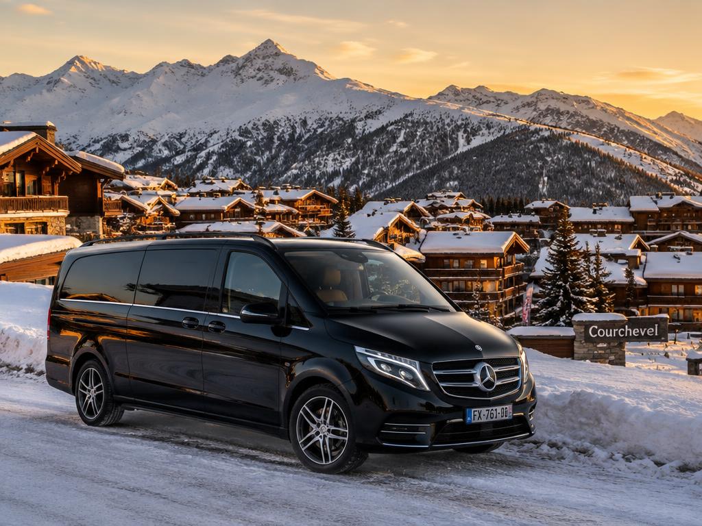 Van 4MATIC pour groupes et familles vers les stations de ski