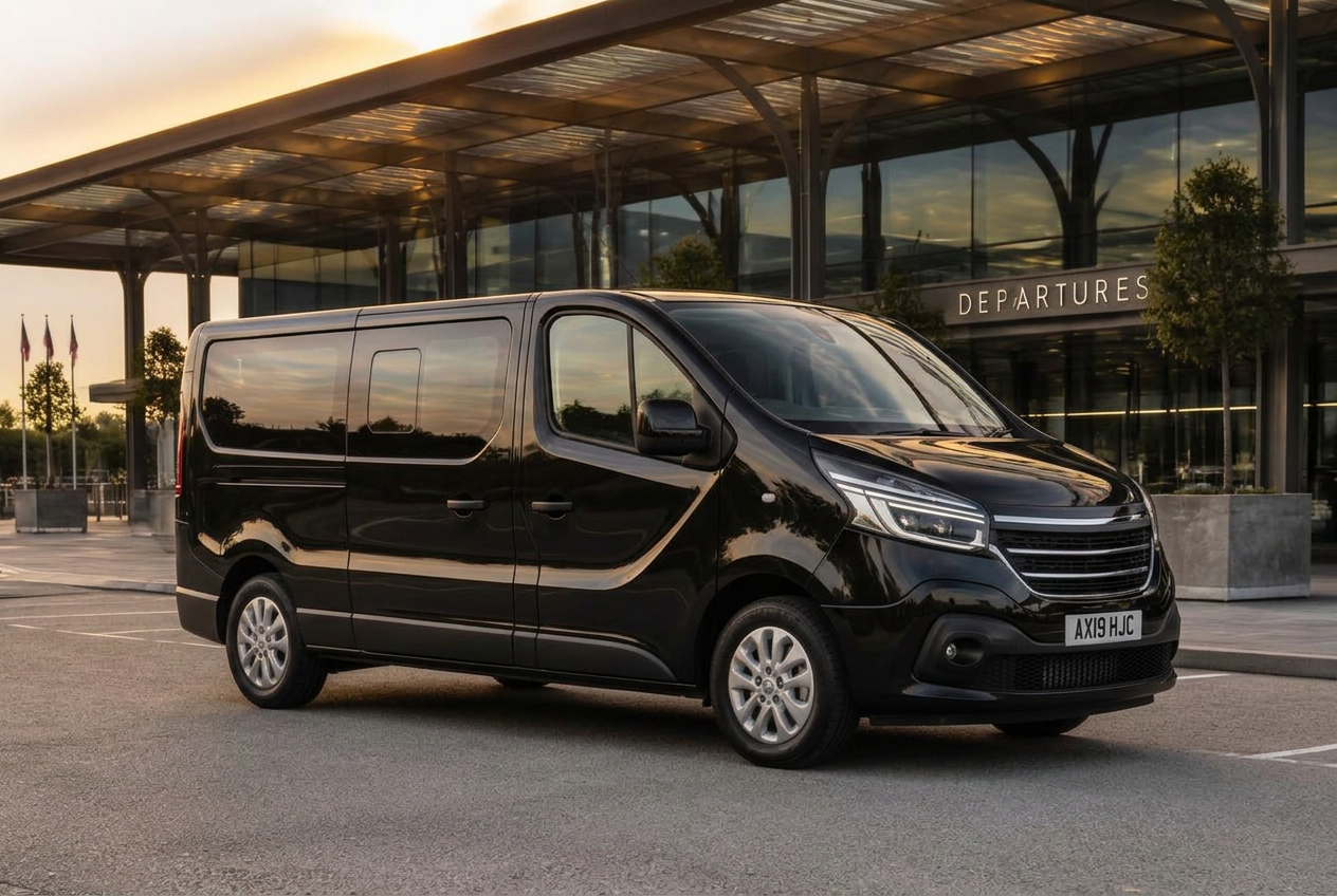 Van 8 places noir — navette groupe et famille